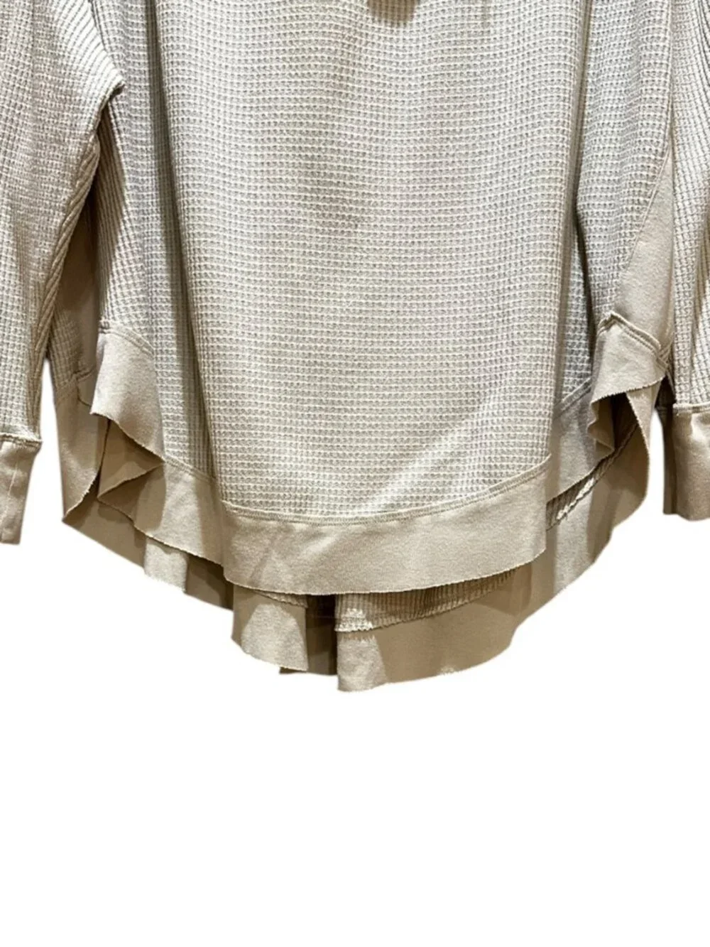 Free People We The People Owen Thermal Top in Cream Beige